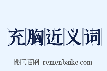 充胸近义词是什么意思的图片